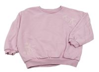 Růžová oversize mikina s třešněmi George