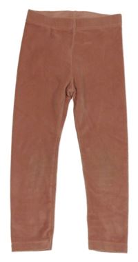 Starorůžové plyšové legíny Lupilu