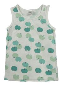 Bílé tílko s jablky Topomini