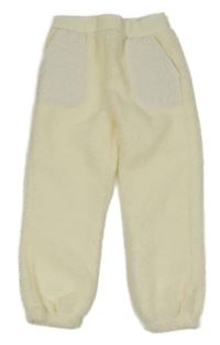 Krémové huňaté tepláky s šusťákovými prošívanými kapsami Primark