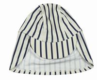 Světlebéžovo-tmavomodrá pruhovaná UV kšiltovka George
