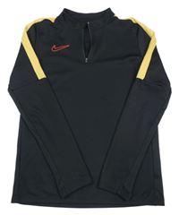 Černo-zlatá sportovní mikina s logem Nike