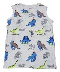 Bílé tílko s dinosaury C&A