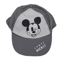 Šedo-světlešedá kšiltovka s Mickeym Disney