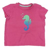 Růžové tričko s mořským koníkem Esprit