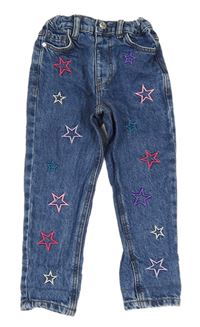 Tmavomodré skinny rifle s výšivkami hvězd Denim Co.