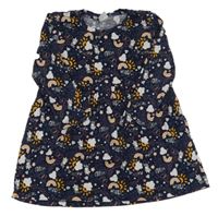 Tmavomodré vzorované šaty s jednorožci Kiki&Koko