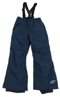 Tmavomodré šusťákové funkční oteplovačky Lupilu