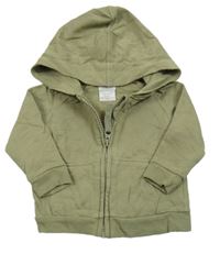 Khaki propínací mikina s kapucí mamas&papas
