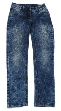 Tmavomodré vzorované skinny rifle Pepperts