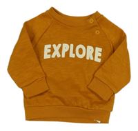 Okrová mikina s nápisem Primark