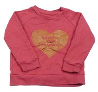 Růžová mikina se srdcem Primark