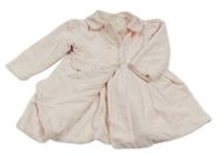 Světlerůžový sametový lehce zateplený kabátek s límečkem 