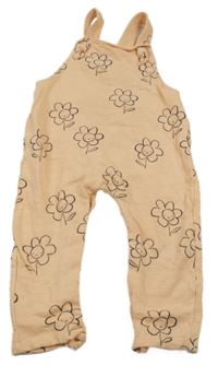 Meruňkové laclové tepláky s květinami George