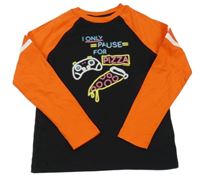 Černo-červené triko s nápisy 