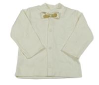 Smetanové propínací triko s motýlkem 