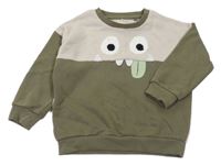 Khaki-béžová mikina s příšerkou F&F