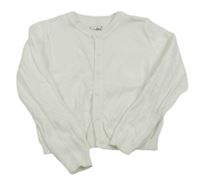 Bílý vzorovaný propínací svetřík zn. C&A