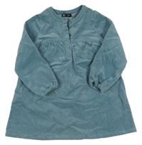 Modré manšestrové šaty 