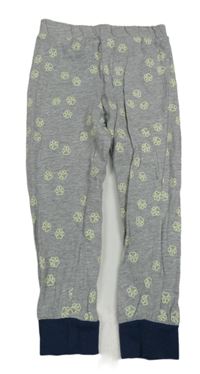 Šedo-tmavomodré pyžamové kalhoty s tlapkami Lily & Dan