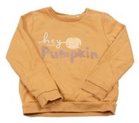 Oranžová mikina s dýní a nápisy George