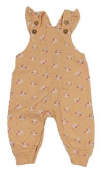 Lososové laclové tepláky s jednorožci Topomini