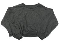 Antracitová crop mikina Next