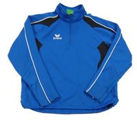 Tmavomodro-černá sportovní mikina s logem a nápisy Erima 