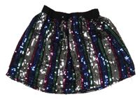 Černo-barevná sukně s flitry Primark