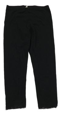 Černé crop legíny s krajkou H&M