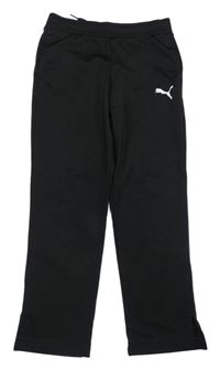 Černé sportovní crop tepláky s logem Puma