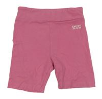Růžové elastické kraťasy s logem DKNY 