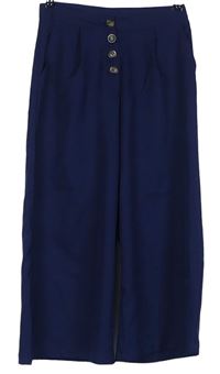 Dámské tmavomodré culottes kalhoty Terranova 