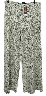 Dámské smetanovo-černé vzorované culottes kalhoty Dorothy Perkins 