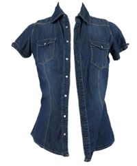 Dámská tmavomodrá riflová halenka Stitch&Soul 