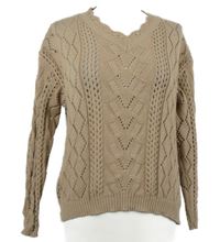 Dámský béžoý ažurový svetr Shein 