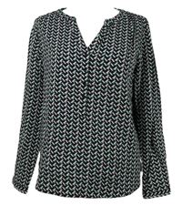 Dámská tmavomodro-zeleno-růžová vzorovaná halenka Street One 