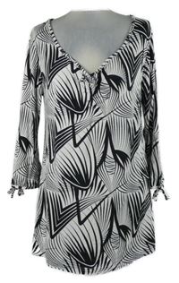 Dámská černo-bílá vzorovaná tunika Gina Benotti 