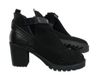 Dámské černé semišové kotníkové boty na podpatku New Look vel. 39