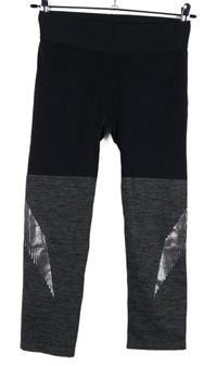 Dámské černo-šedé sportovní capri legíny H&M