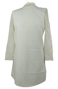 Dámské bílé šaty s krajkovými rukávy Topshop 