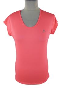 Dámské neonově růžové sportovní funkční tričko Domyos 