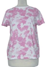 Dámské růžovo-bílé batikované tričko Primark 