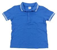 Modré polo tričko s proužky Miniclub