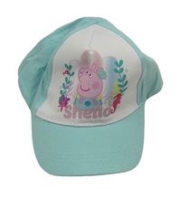 Světlemodro-bílá kšiltovka s Peppa pig