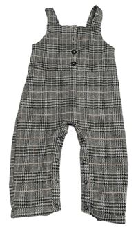 Černo-bílo-růžové vzorované laclové kalhoty Primark
