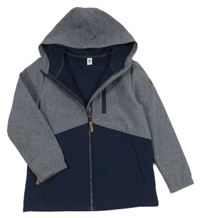 Tmavomodrá melírovaná softshellová bunda s kapucí Yigga