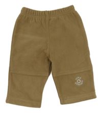 Hnědé fleecové kalhoty s výšivkou C&A