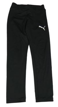 Černé sportovní legíny s logem PUMA