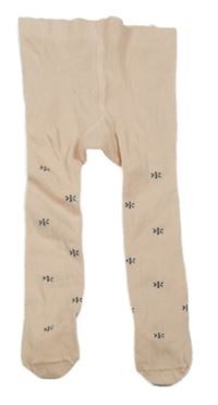 Světlerůžové punčocháče s kytičkami H&M